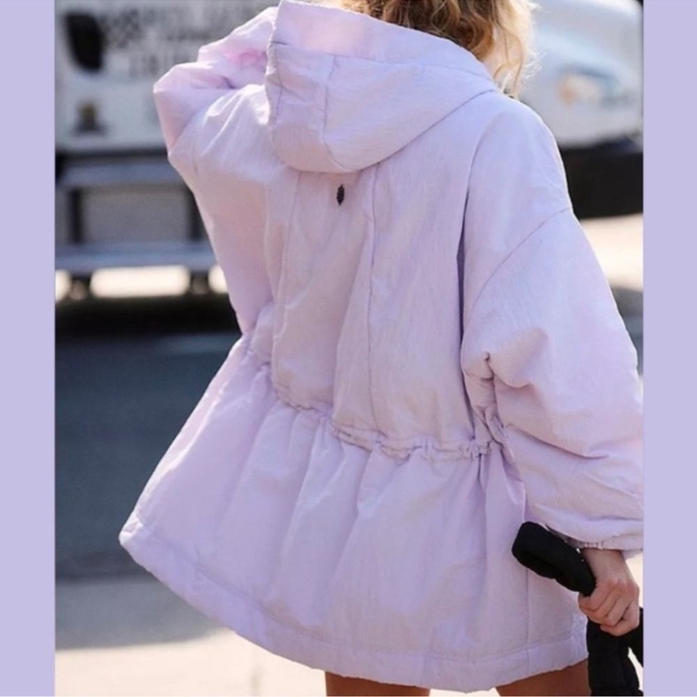 Free People Billie Boxy Lightweight Winter Jacket Rose Wash Size M/L NWT - Picture 4 of 12